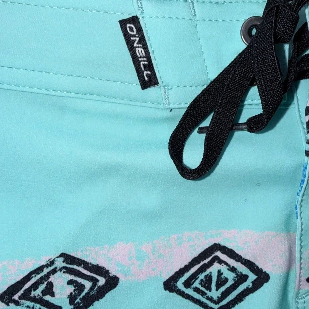 O'Neill Hyperfreak Boys 30 Stretch Blue Aztec‎ Board Shorts NWT